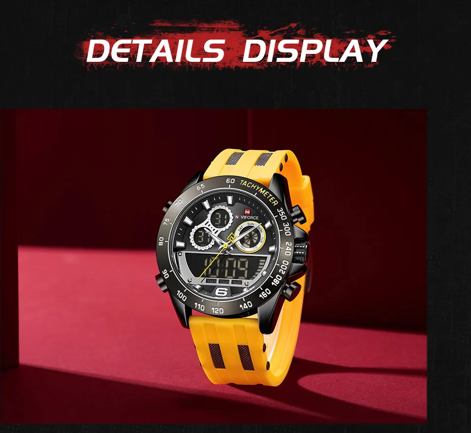 NAVIFORCE Luxury Brand Big Dial Watch For Men Waterproof Military Quartz Wrist Watch Male Sports Chronograph Clock Watches 2021