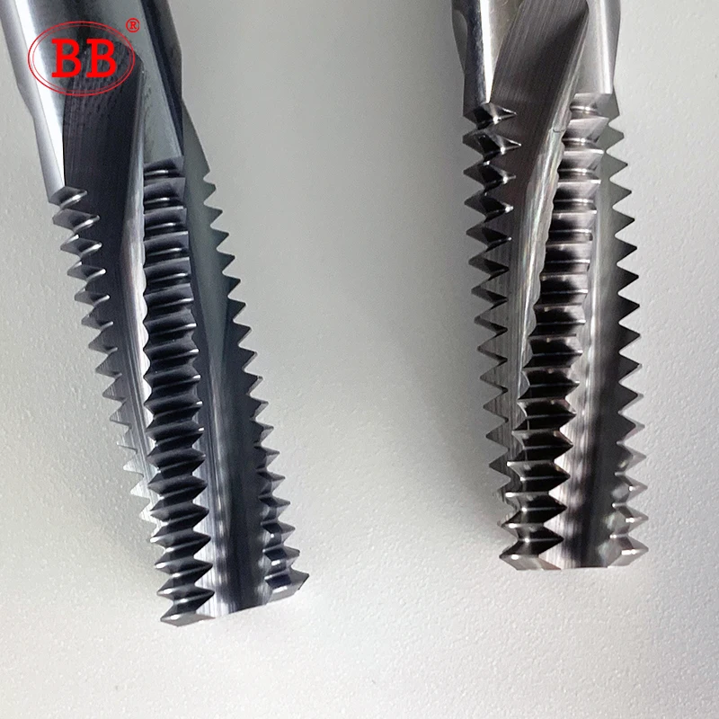 M8 M8X1.25-2D Short AlTiN Finish 4 Flutes Whole Teeth ZLT Solid Carbide Thread Mill