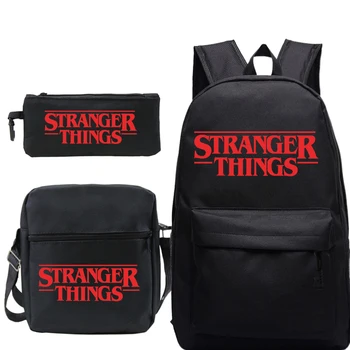 

Kpop Mochila Feminina Hip Hop 3 PCS/set Mochila Stranger Things Backpack Sac A Dos School Bags for Teenage Girls Causal Bag