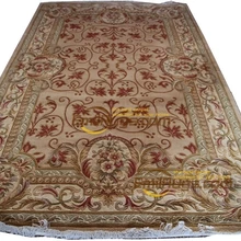 woven carpet aubusson french About-knotted Thick Plush Savonnerie 6.56' X 9.84' lx1511 129 gc85savyg28