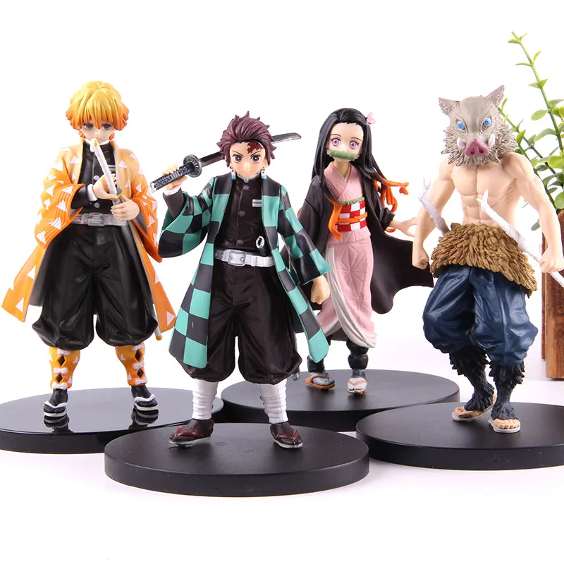 Demon Slayer Kimetsu No Yaiba Anime Nezuko Kamado Tanjirou Hashibira Inosuke Zenitsu Agatsuma Anime Action Figure Pvc Toy Gift Action Toy Figures Aliexpress