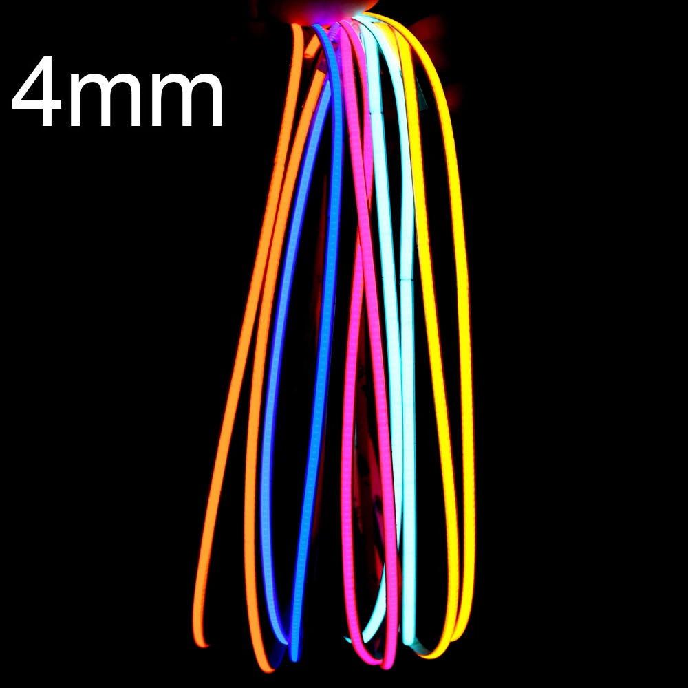 DC 12V 24V Super Thin 4mm Color COB LED Strip Lights for Room Decor Wall Car Frame 480LEDs Blue/Pink/Red LED Tape Ribbon 12 Volt