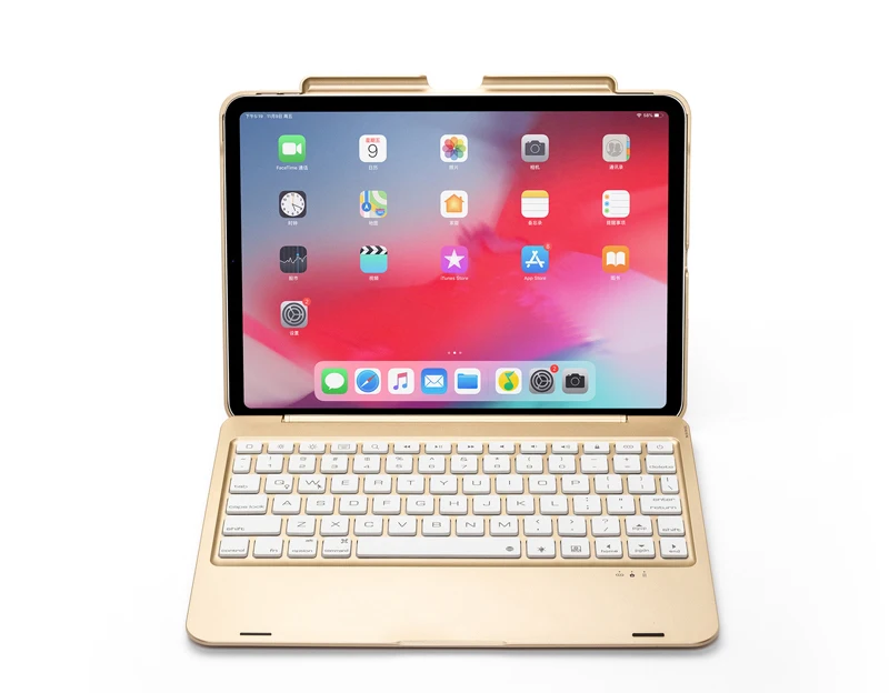 [Новинка] синяя зубная лапка Беспроводная клавиатура-чехол для iPad pro 11 дюймов, Премиум жесткий чехол+ 7 цветов подсветка+ умный сон/Wakeup