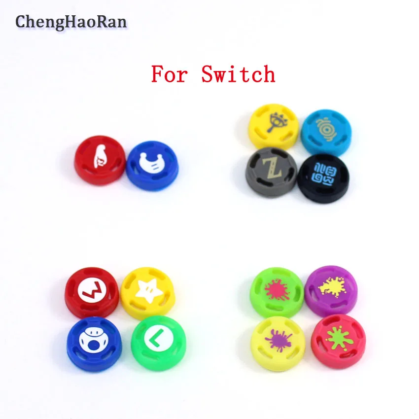 ChengHaoRan Silicone Analog Thumb grips sticks Caps for Nintend Switch NS JoyCon Controller Sticks Cap Skin for Joy Con Cover