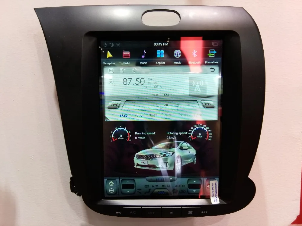 Вертикальный экран Tesla стиль Android 9 0 автомобильный DVD GPS навигация для KIA K3 cerato forte