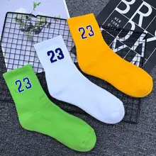Модные короткие носки для взрослых; Цвет Зеленый, Twenty Three 23; хлопковые флуоресцентные однотонные флуоресцентные носки; цвет зеленый, желтый