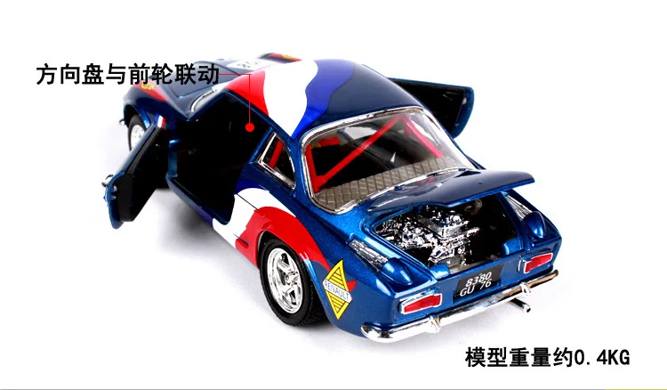 1-24 Bimeigao Reynolds ALPINE A110 модель сплава Модель автомобиля Renault модель гоночной машины