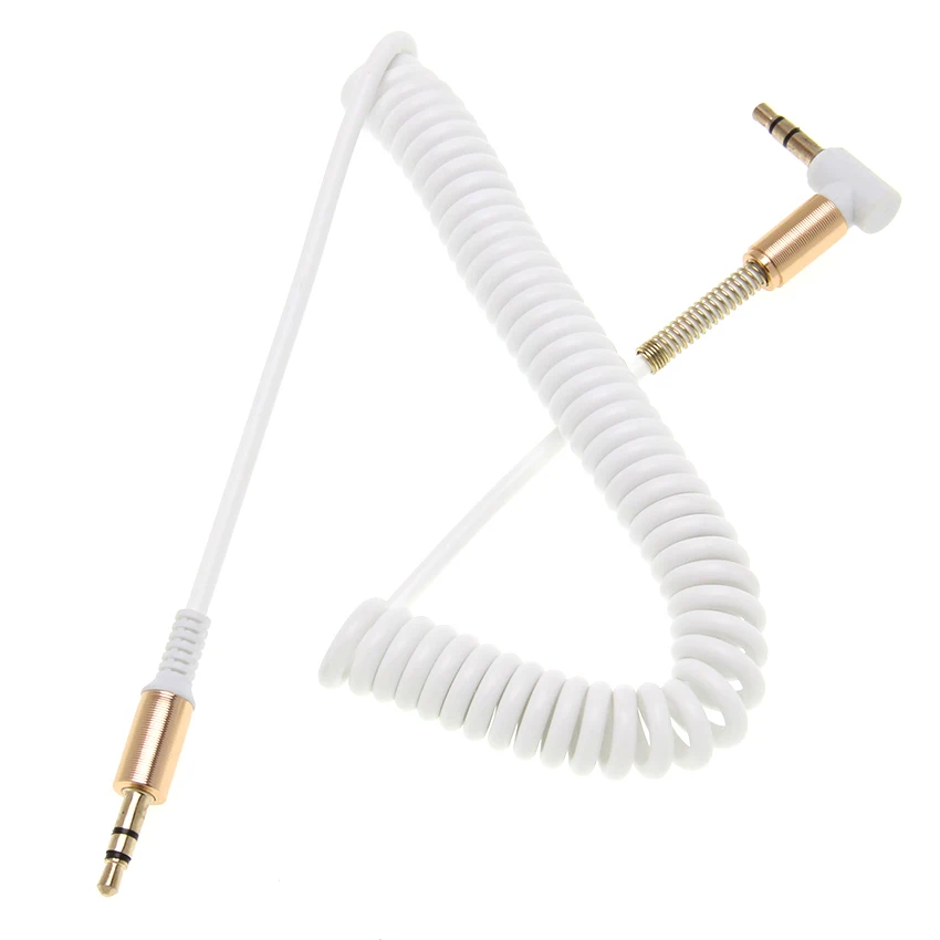 3 5 Jack AUX Audio Cable 3 5MM Male To Male Cable for Phone Car Speaker MP4 Headphone 2M Jack 3 5 Spring Audio Cables 100pcs lot