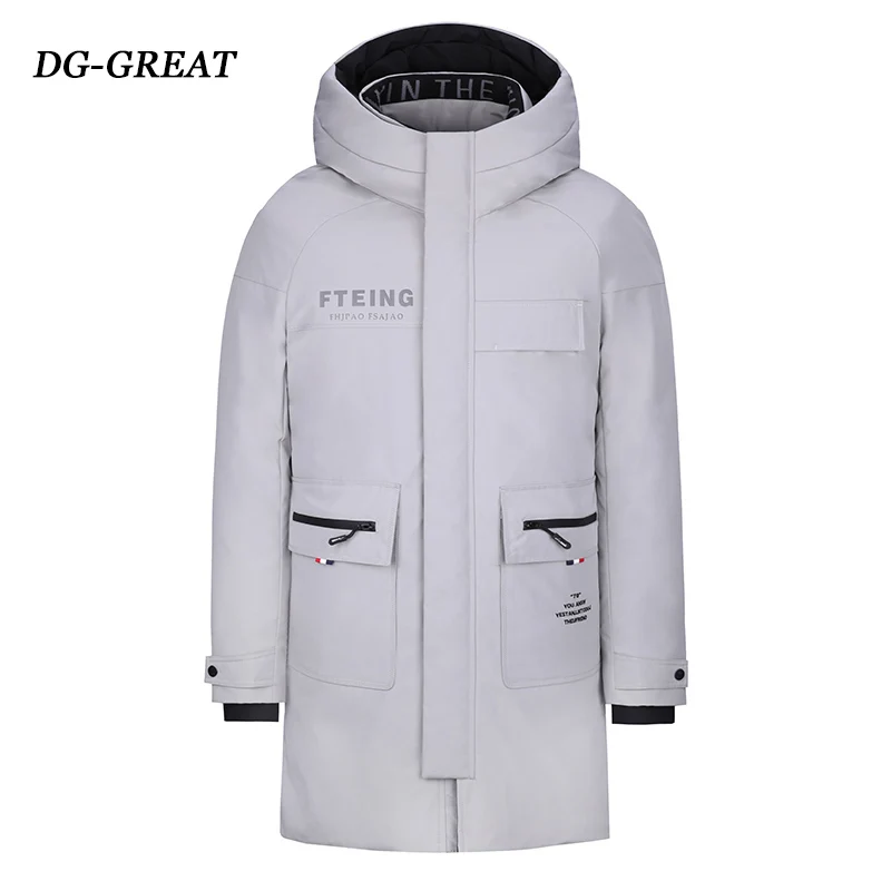 

2019 Winter Down Jacket Men Fashion Brand Clothing Long Warm Thicken 80% Down Coat Male Witner Jackets For Man Clothes