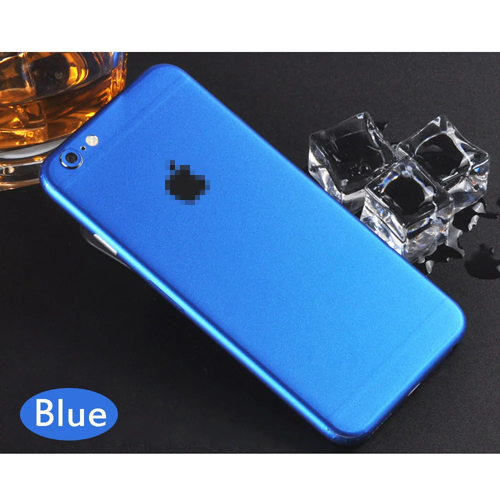 Синий Новая красочная пленка для Apple iPhone 7 XS, мобильный телефон 5S, 6S Plus, 7, 8 Plus, X, полное покрытие, 7 Plus, мягкая задняя пленка, чехол, Fundas - Цвет: Синий