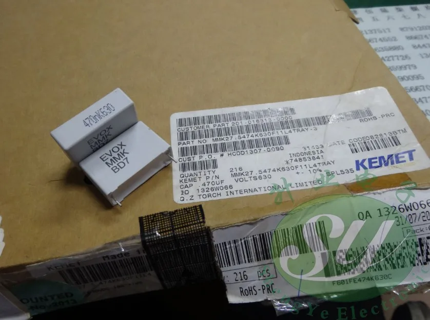 50 шт. EVOX MMK27.5 0,47 мкФ/630 в 470NF u47 474 пленочный конденсатор 28 мм