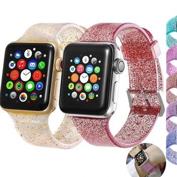 

Sport Soft Silicone watch Band 44mm 42mm Apple Watch Series 5 4 3 2 42mm 40mm Bands Replacement Strap Wristband for IWatch 5 4 3