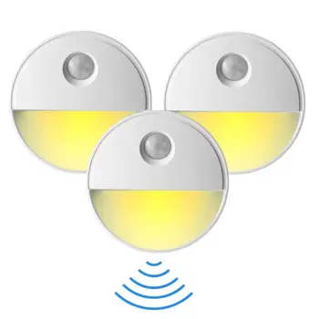 

Half Moon Body Motion Sensor Wall Lamp Night Light Induction Lamp Corridor Cabinet Led Search Lamp Home Electronic Accessorie