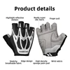 ROCKBROS Cycling Bike Half Short Finger Gloves Shockproof Breathable MTB Road Bicycle Gloves Men Women Sports Cycling Equipment ► Photo 2/6