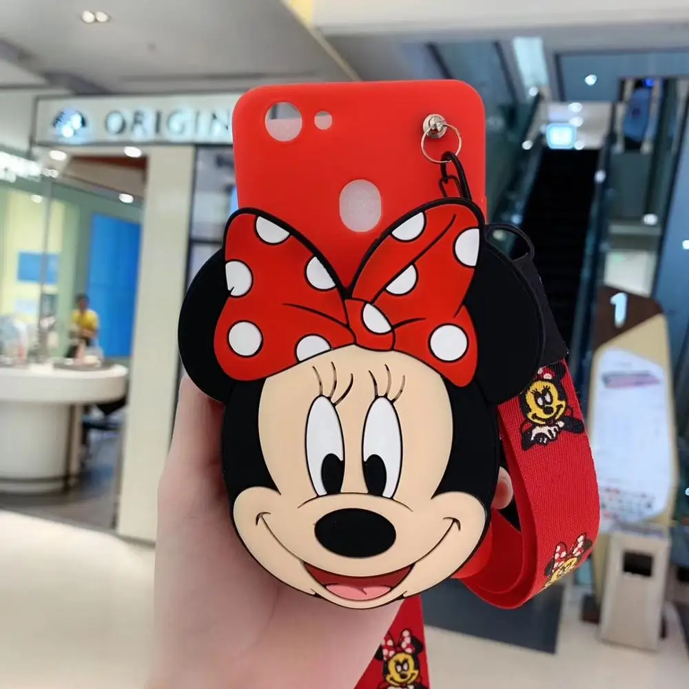 Cute 3D Bears Minnie Cartoon Zipper Wallet silicone Phone case for iphone X XR XS 11 pro MAX 7 8 6S plus for samsung S9 S10 Note - Цвет: 3