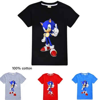 

Summer Kids Sonic T-shirts Costume Children 3D Print Tees Clothing Boys Girls Short Sleeve Shirts Clothes Child Cotton Tee