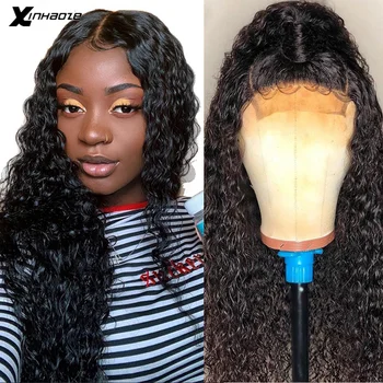 

Xinhaoze Lace Front Human Hair Wig For Women Pre Plucked 150% Brazilian Remy Curly Human Hair Wig With Baby Hair