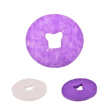 

100Pcs/Bag Disposable SPA Pillow Cover Non Woven Fabric Face Pad Massage Table Face Hole Cover Face Rest Overlay Pad