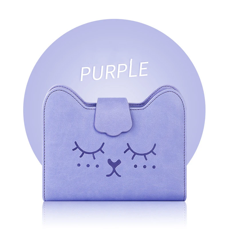 purple case Свободный лист мультфильм подарок канцелярский блокнот милый ручной дневник для счетов книга студентов принадлежности тетрадь кожаный чехол - Цвет: purple case