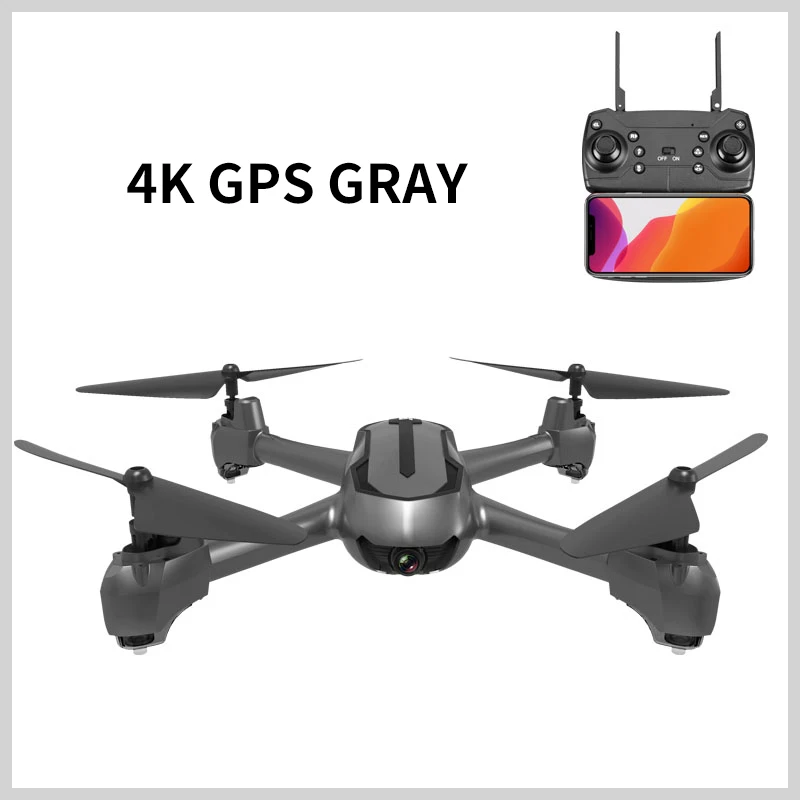 gps Дрон с 4K HD двойной камерой 5G wifi FPV видео RC Квадрокоптер оптический поток профессиональные дроны VS E520S SG907 S167 SG106 - Цвет: 4K GPS Gray