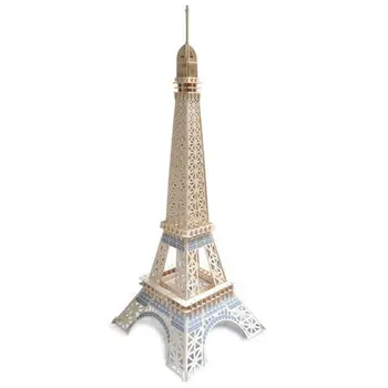 

Gift box large tower fancy wooden assembled DIY simulation model of adult 3 d puzzle toys