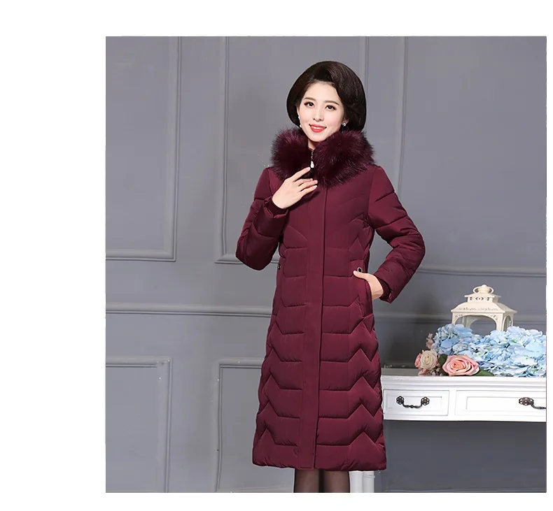 Зимняя куртка большого размера для женщин, длинный пуховик, хлопковые пальто, парка, куртка для женщин, теплое плотное пальто с капюшоном, пуховик, плюс Размер 7XL