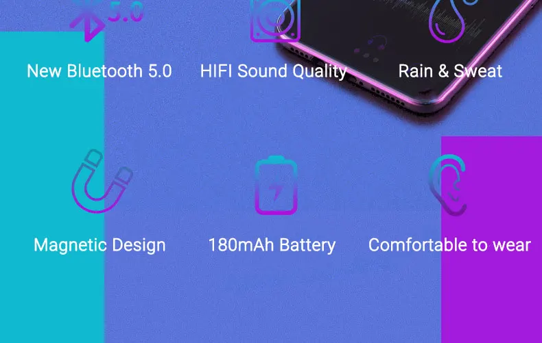Наушники EARDECO с шейным ремешком, Bluetooth, 5,0, наушники, стерео, беспроводные наушники, наушники, Hifi, магнитная гарнитура с микрофоном, водонепроницаемые