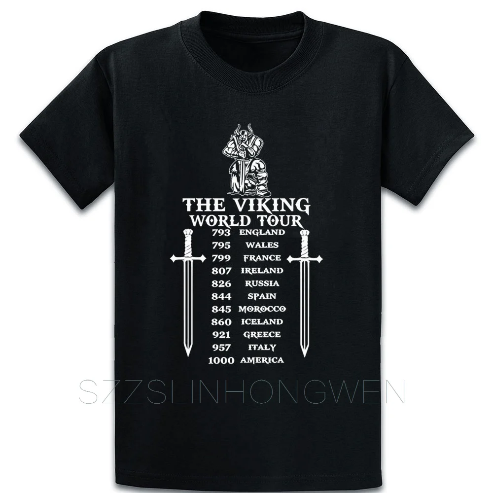 Viking Vikings The World Tour футболка хлопок Весна Осень наряд более размер S-5XL принт Дышащий