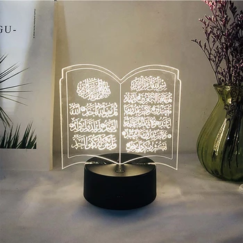 

3D Ramadan USB LED Lights Acrylic Mubarak Muslim Table Desk Lamp for Home Bedroom Living Room Muslim Ramadan Party Decorations