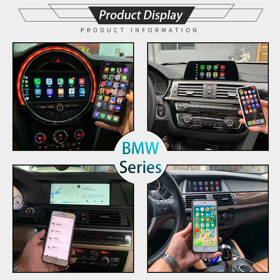 Perfect Joyeauto WIFI Wireless Apple Carplay Car Play for BMW CIC 1 3 5 6 7 Series E81 F60 E90 F07 Android Mirror Support Rear Front CM 8