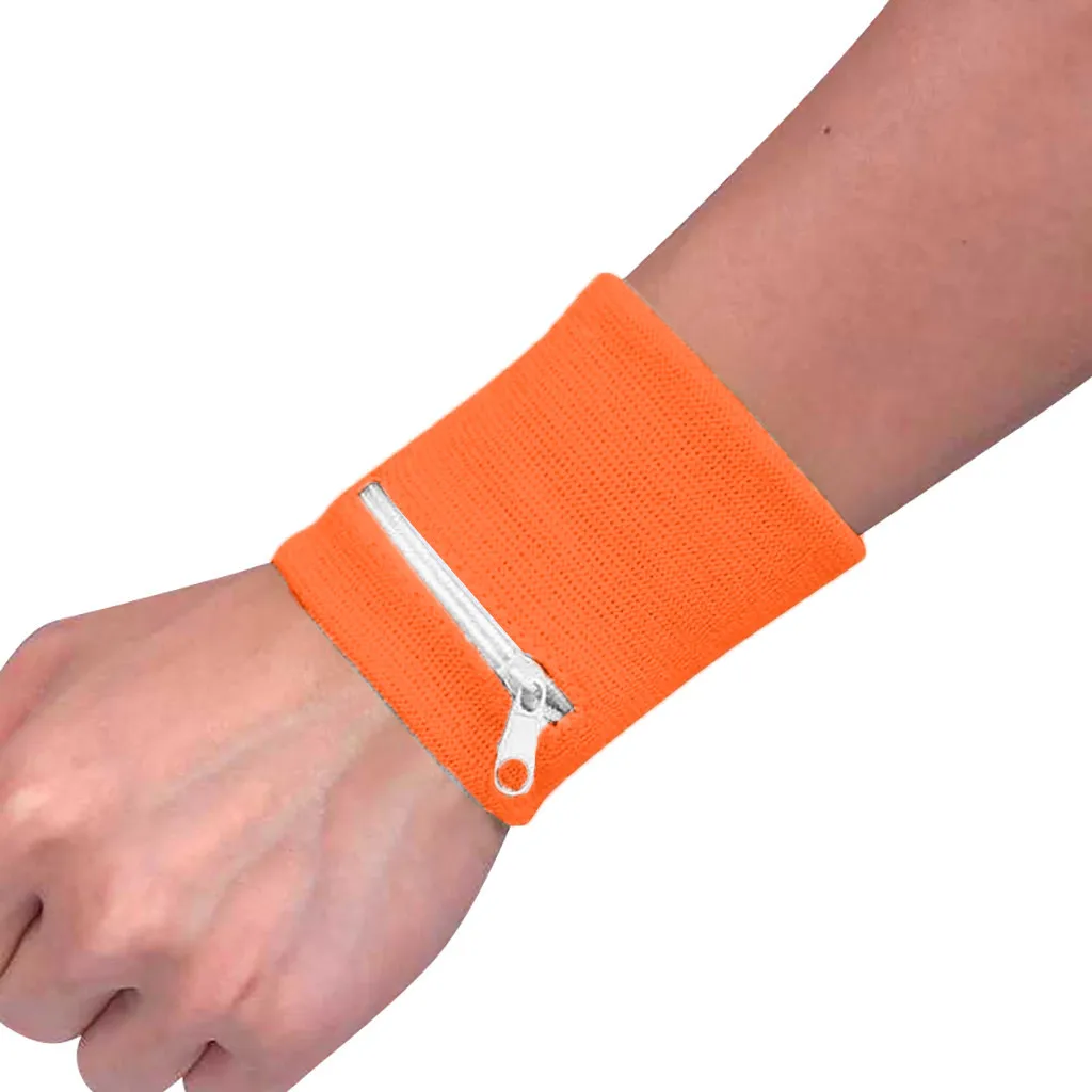 

Zipper Wrist Wallet Pouch Running Sports Arm Band Bag For MP3 Key Card Storage Bag Case Badminton Basketball Wristband Sweatband