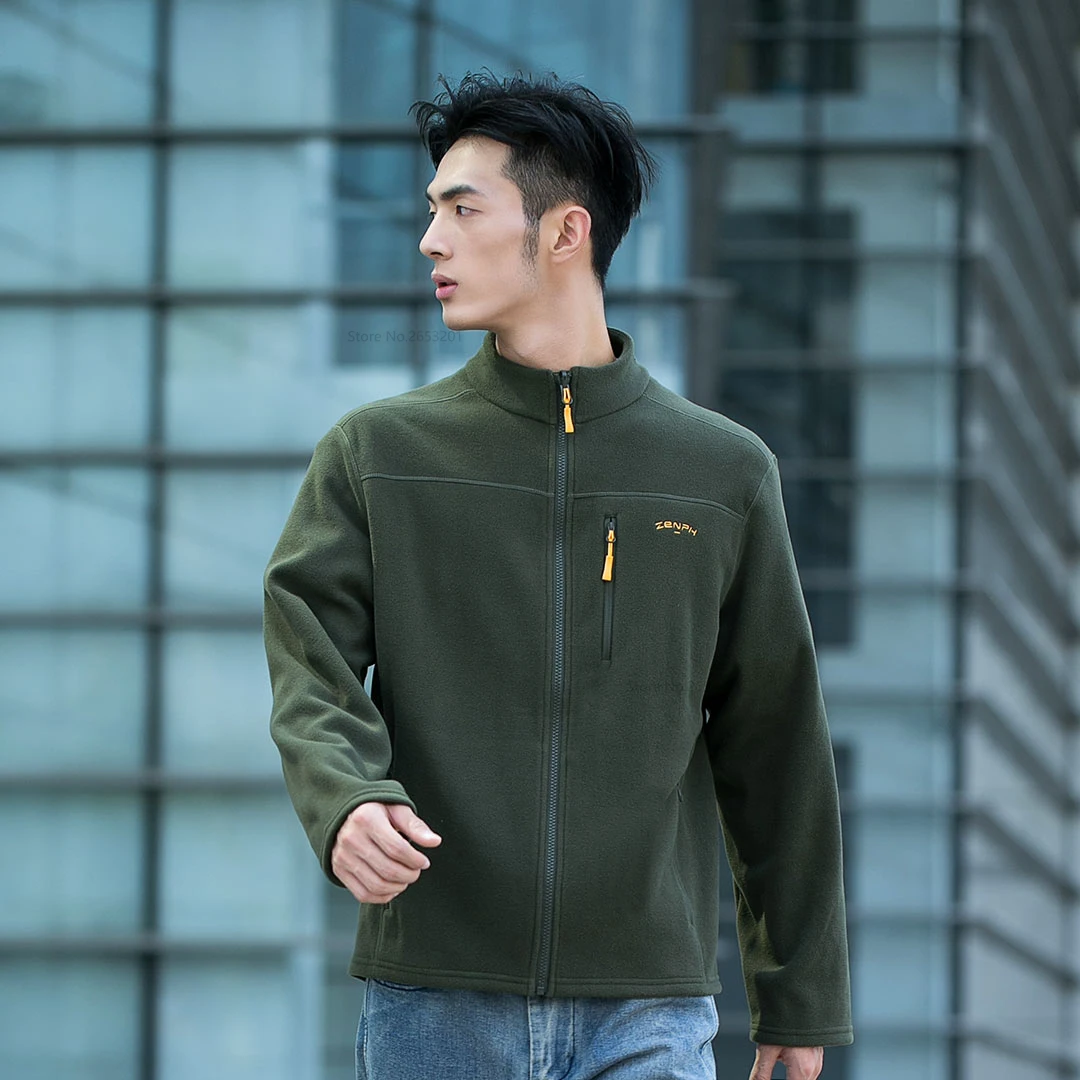 Green M Xiaomi Zenph Мужская водонепроницаемая теплая дышащая флисовая Мужская ветровка для фитнеса для отдыха Зимняя Куртка теплое пальто ткань - Color: Green M