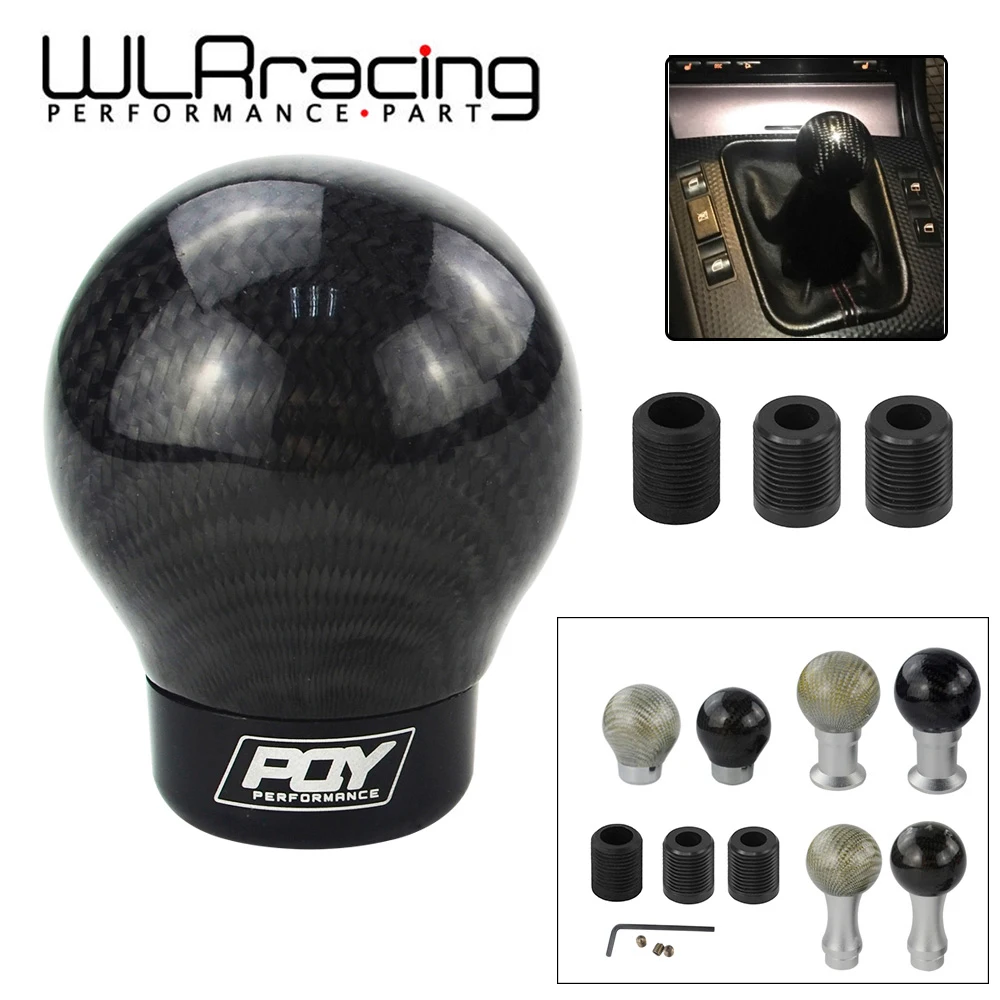WLR RACING - Real Carbon Fiber Aluminum Gear knob Manual Transmission Aluminum Gear Shift Knob For Honda VW BMW WLR-GSK07