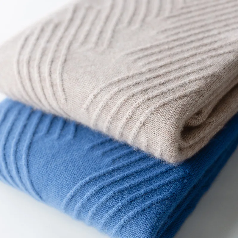 50% OFF Cashmere sweater men's round collar thickened loose pullover autumn and winter new business leisure bottom warm knitted sweate