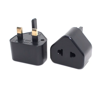 

EU US 2 Pin To UK 3 Pin Plug AC Universal Adapter Travel Converter British G Type Standard Input Plug 5A Fuse