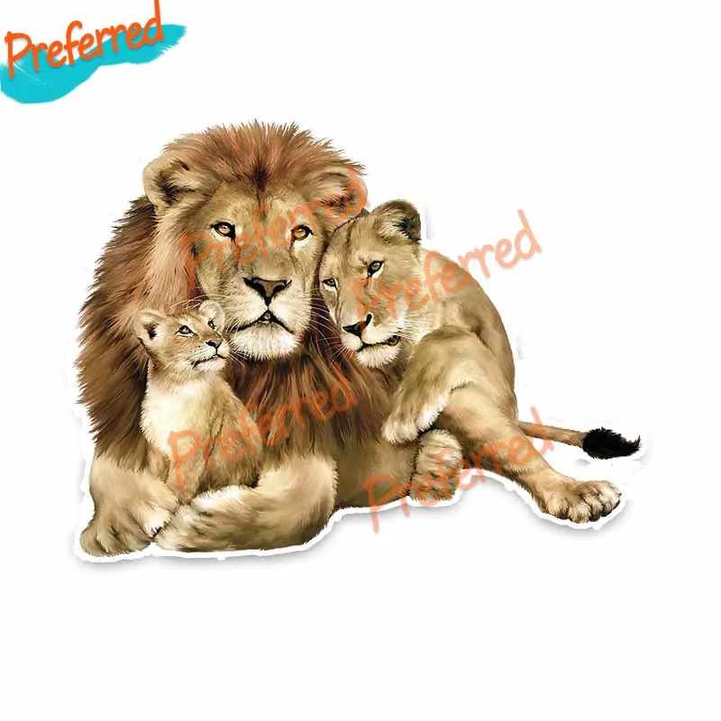 

high quality Lion Family Interesting Colorful Decal Motocross Racing Laptop Helmet Trunk Wall Vinyl Car Sticker Die Cutting