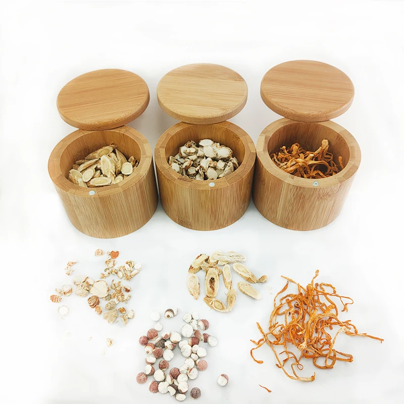 대나무 향신료 셰이커 항아리 설탕 소금 후추 허브 이쑤시개 저장 병 바베큐 양념 저장 상자 뚜껑 주방 액세서리