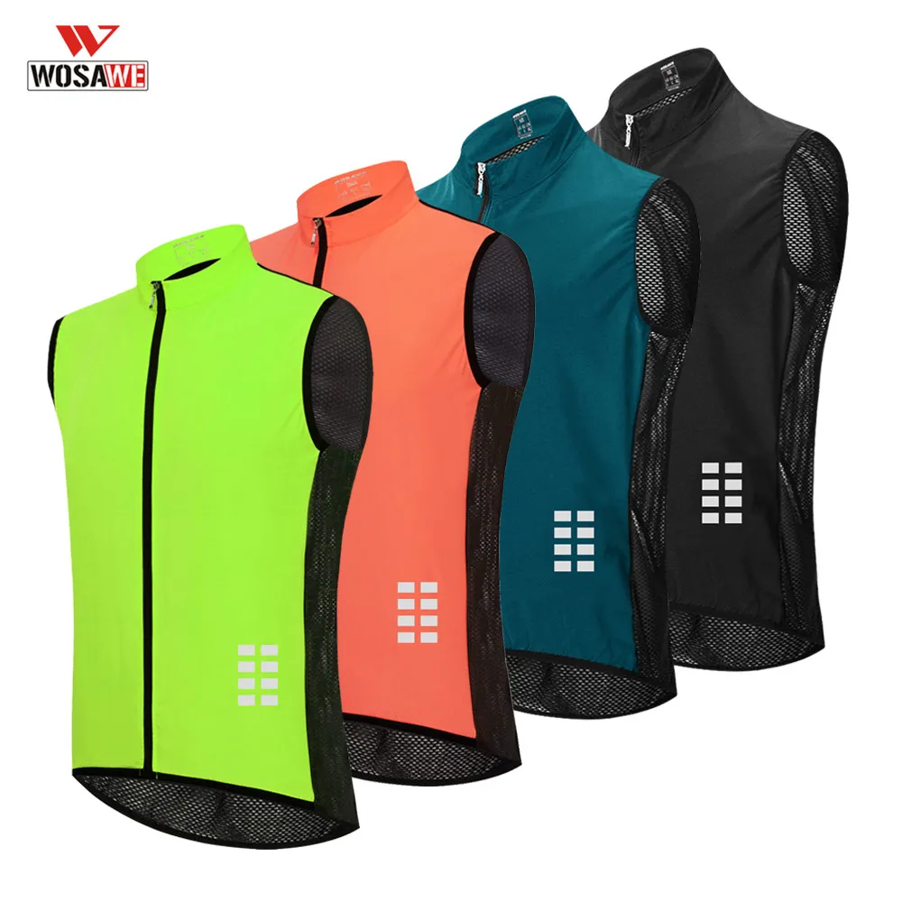 Мотоциклетная куртка WOSAWE светоотражающий жилет без рукавов воздухопроницаемая