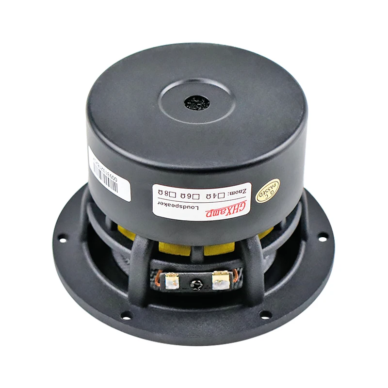 Woofer Speaker Bass Vibration Speaker 1PC GHXAMP 4 Inch 120mm Subwoofer Speaker HiFi Fiberglass Waterproof Cone Big R Side Linear Piston Type Large Stroke Design 4OHM
