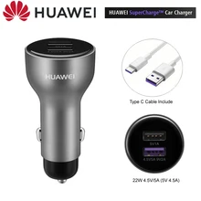 Автомобильное зарядное устройство huawei 10V 4A Max SuperCharge включает кабель type C автомобильное зарядное устройство для huawei mate 20 Pro Honor P20