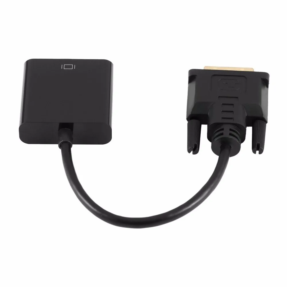 Full HD 1080P DVI-D to VGA Active Adapter Converter Cable 24+1 Pin Male to 15Pin Female Monitor Cable for PC Display Card