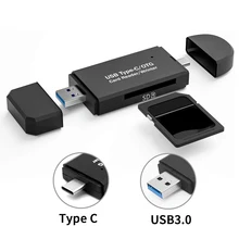 Otg leitor de cartão micro sd usb 3.0 leitor de cartão 2.0 para usb micro sd adaptador flash drive tipo leitor de cartão de memória inteligente c cardreader