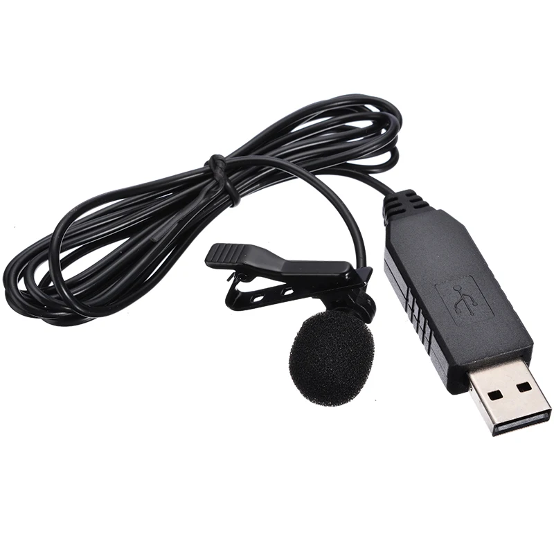 Портативный мини клип на микрофон всенаправленный стерео USB микрофон с галстуком воротник рубашка клип для ПК компьютер
