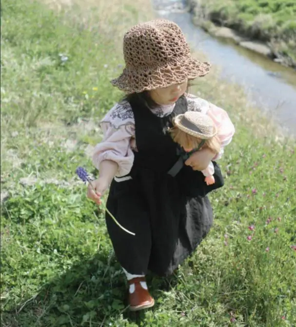 INS/ хлопковые платья для маленьких девочек; модное Повседневное платье без рукавов; детская весенняя одежда в Корейском стиле; 6 шт./лот;