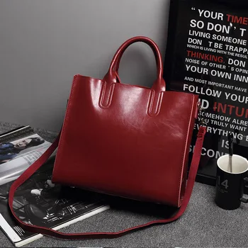 

Leather handbag 2017 new fashion big-name high-capacity shoulder bag explosions