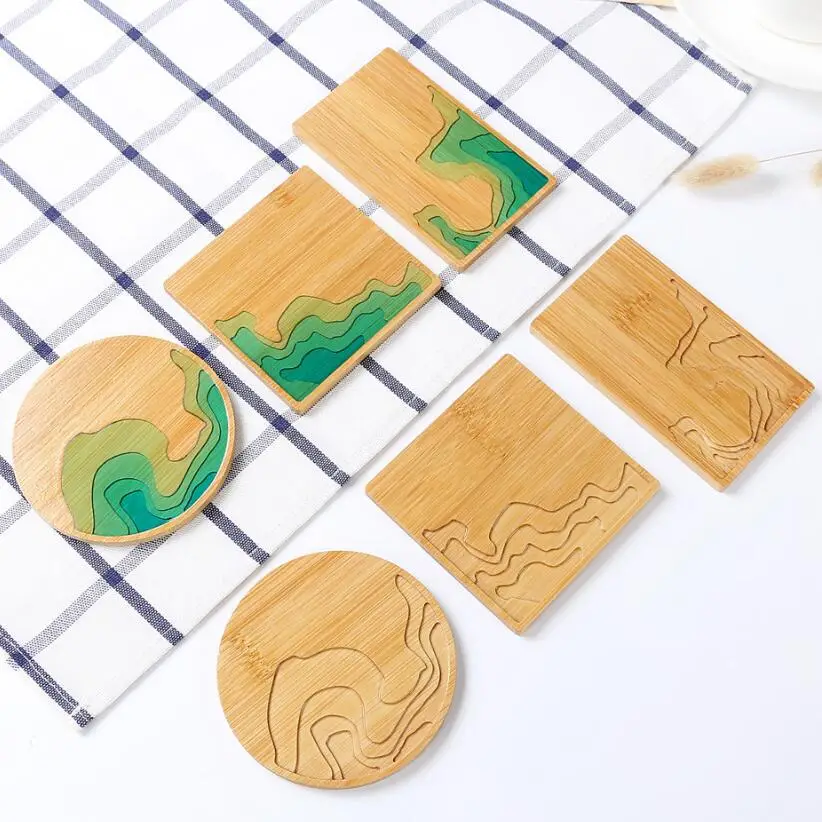 

DIY Bamboo Wood Mould Dried Flower Resin Decorative Craft DIY Irregular Coaster Epoxy Resin Molds for Jewelry