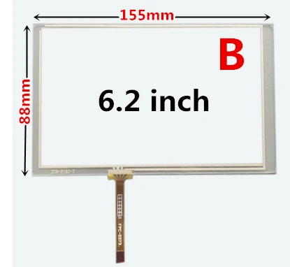 Polegada Painel da Tela de Toque do Digitador para o Carro Dvd Gps Navegação Multimídia Touchscreen Painel Vidro 6.2 Painéis e LCDs p/ tablet - Imagem 2