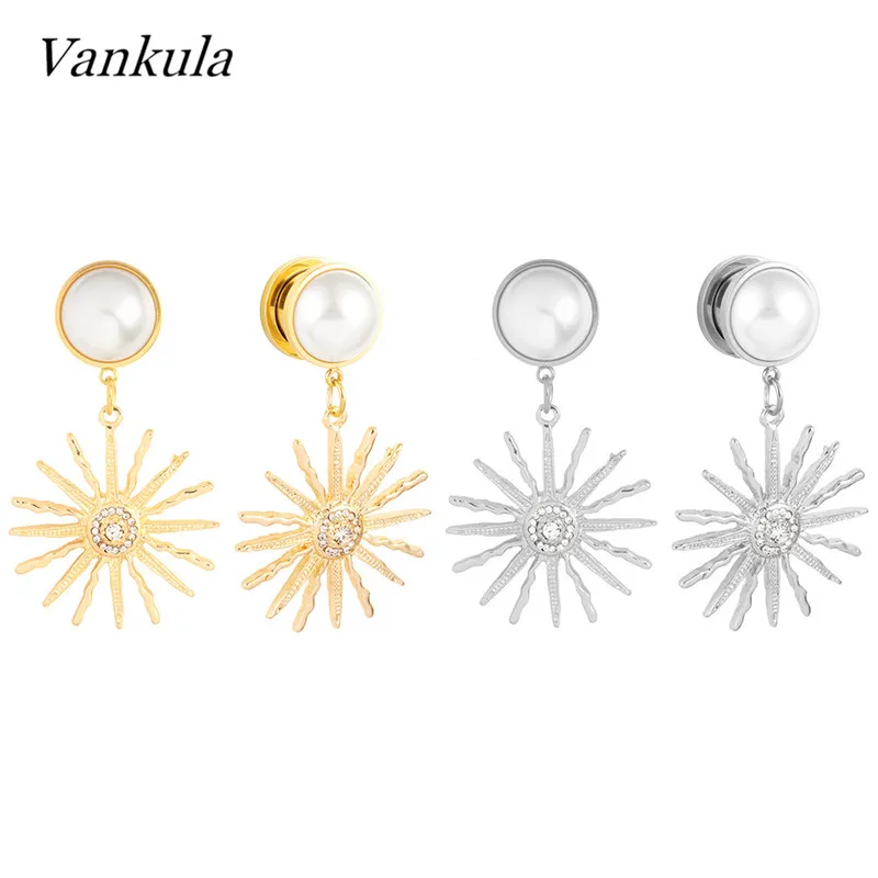 Vankula 2 шт. опасные серьги уха Вилки туннелей Висячие ювелирные изделия для