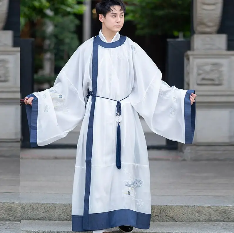 HanFu gifted scholar Китайский Японский древний Молодежный красивый мужской ежедневное улучшение вышивка вышитые пальто+ куртка+ ремень Костюм