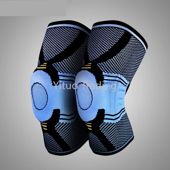 

HX-7725 Silicone Anti-collision Sports Kneepads Nylon Spring Support Outdoor Activity Tools Knitting Technology Protective Gear